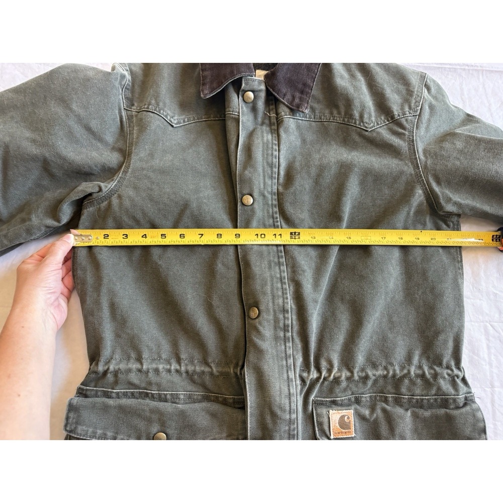 Vintage 90s Carhartt PB1366 Trail Parka Dark Olive Blanket Lined Jacket USA - Picture 9 of 16